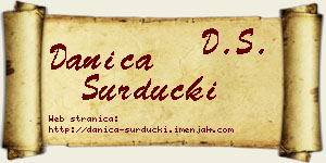 Danica Surdučki vizit kartica